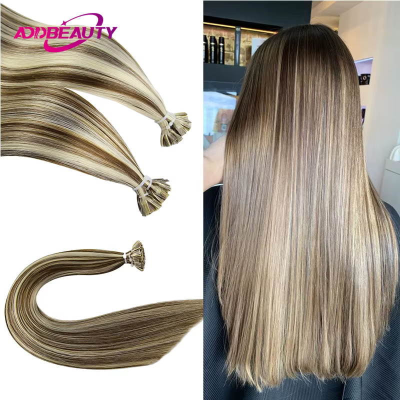 Extension de cheveux à pointe plate