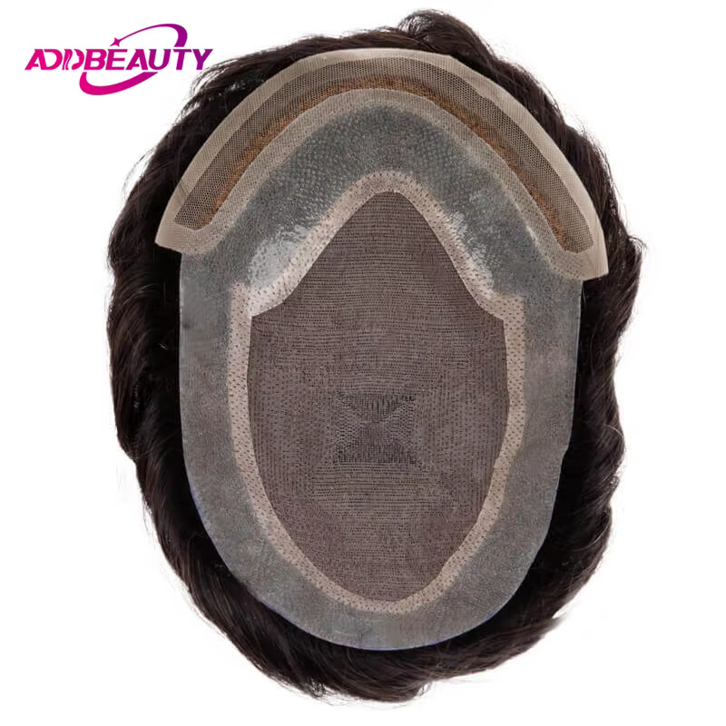 Perruque Toupet Swiss Lace Front pour Homme