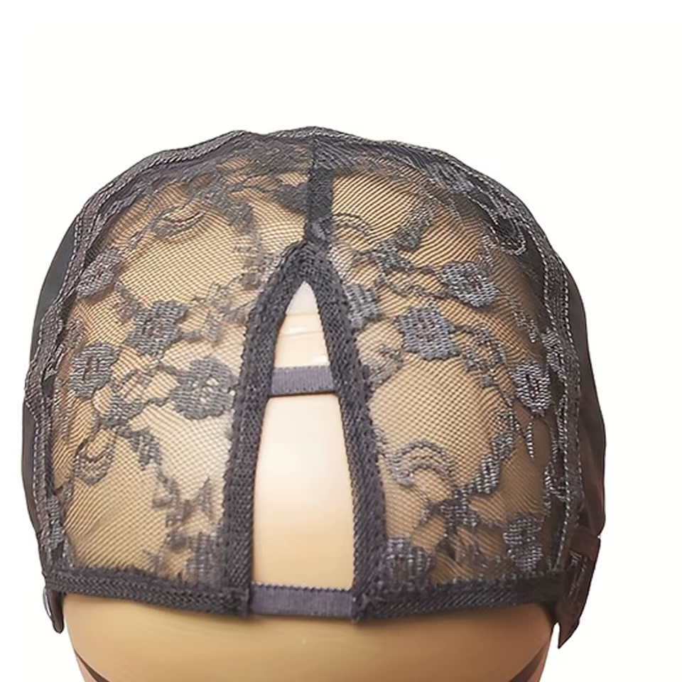 1 bonnet de perruque en V avec bande élastique et 2 boucles réglables