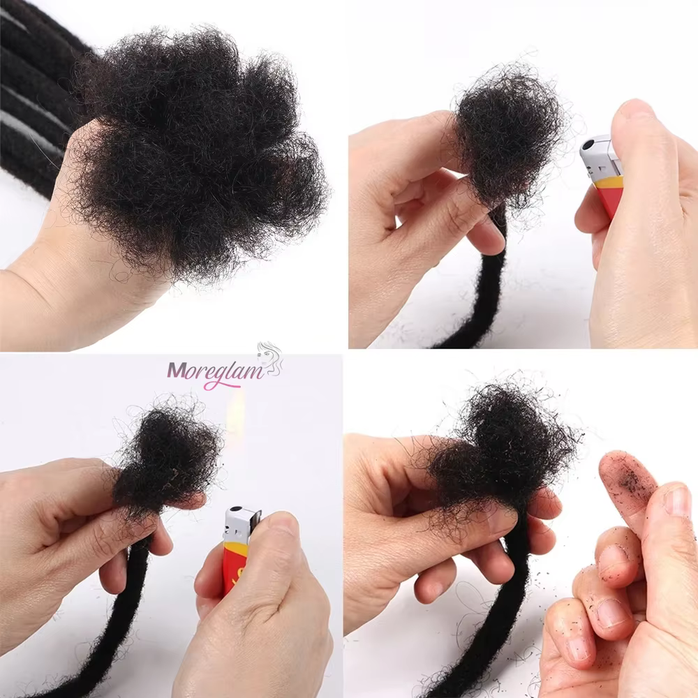 Extensions de dreadlocks en cheveux humains colorées de 4 à 30 pouces