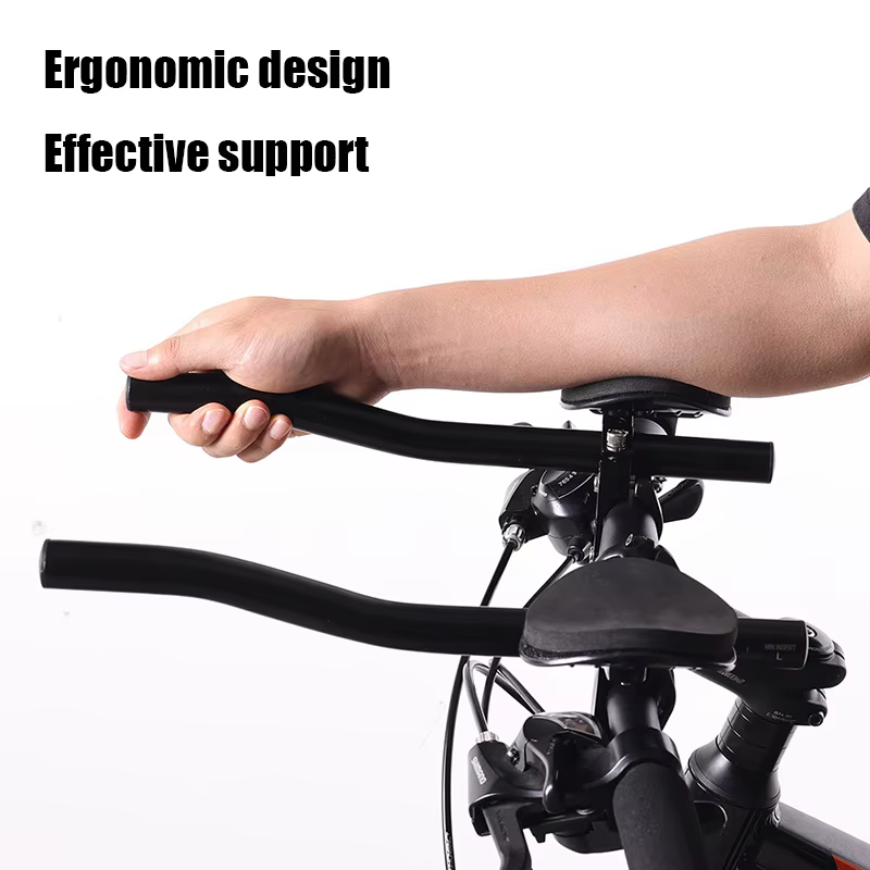 Barre de repos pour vélo de route, équipement de vélo de montagne, guidon d'extension droit à courbure longue Distance pour Triathlon, temps d'essai, Tri cyclisme