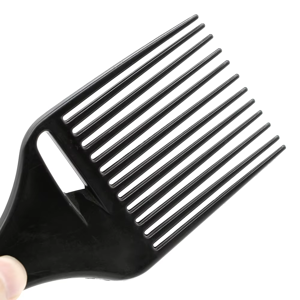 Peigne à cheveux Afro en plastique noir