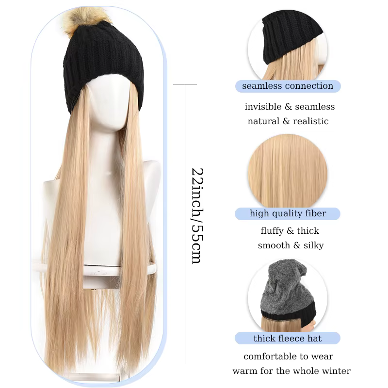 Bonnet chapeau perruque Extensions de cheveux