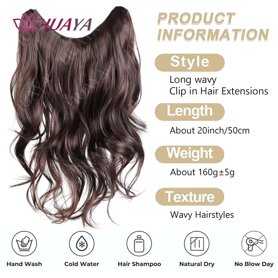 Extensions de cheveux à clipser 20 pouces