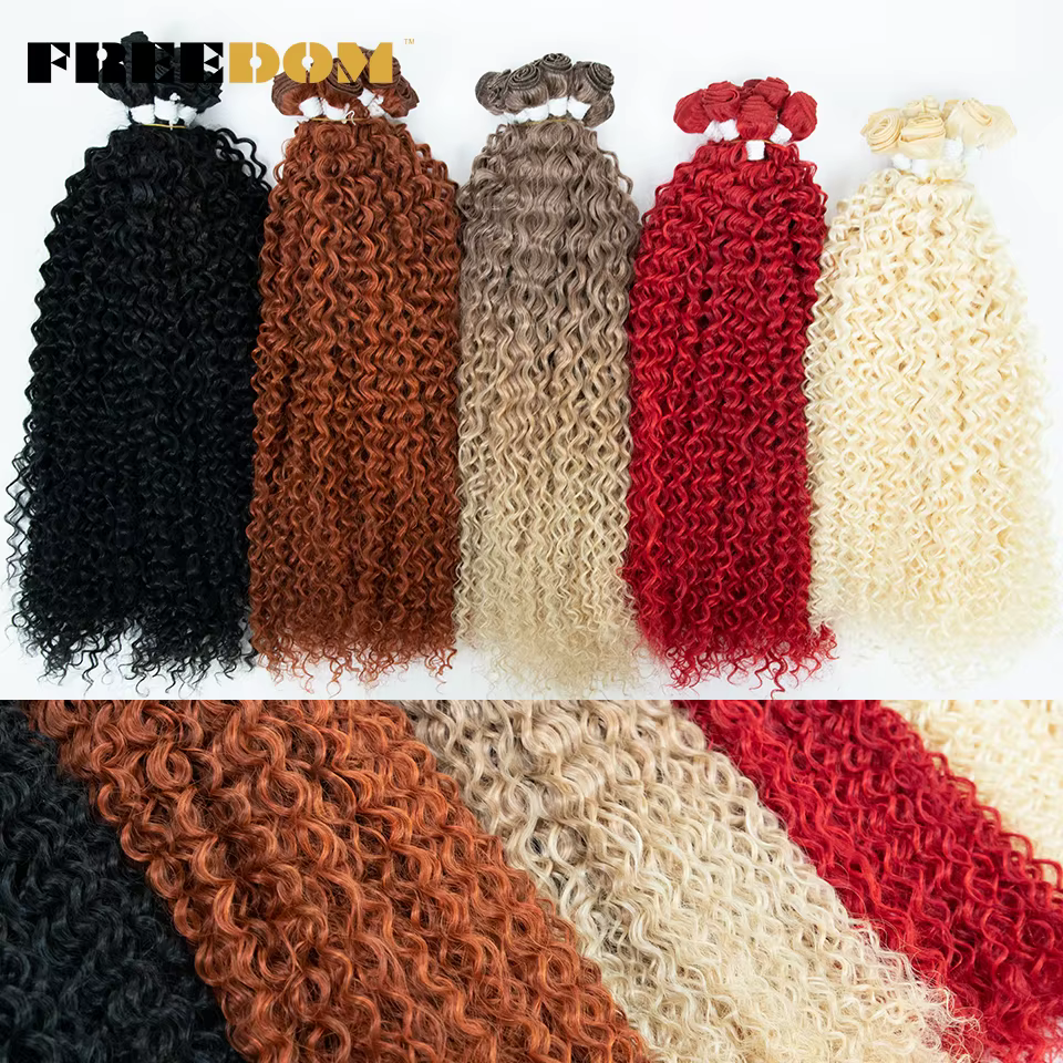 Extensions de cheveux synthétiques bouclés crépus FREEDOM 22 24 26 pouces