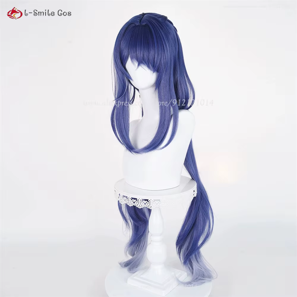 Lauma Cosplay perruque bleu dégradé 100cm perruques pour femmes