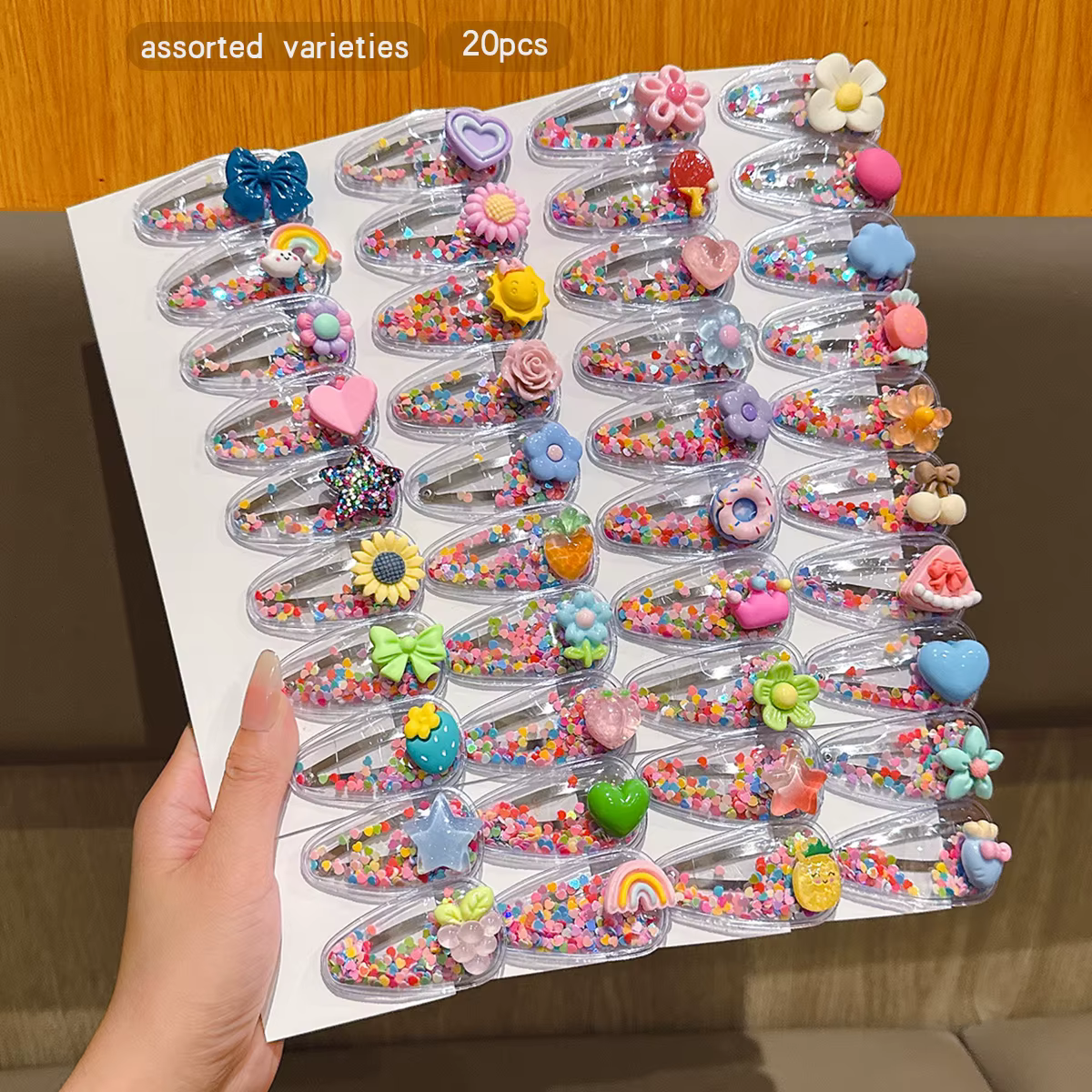 20 styles de clips BB de couleur aléatoire adaptés aux accessoires pour cheveux quotidiens