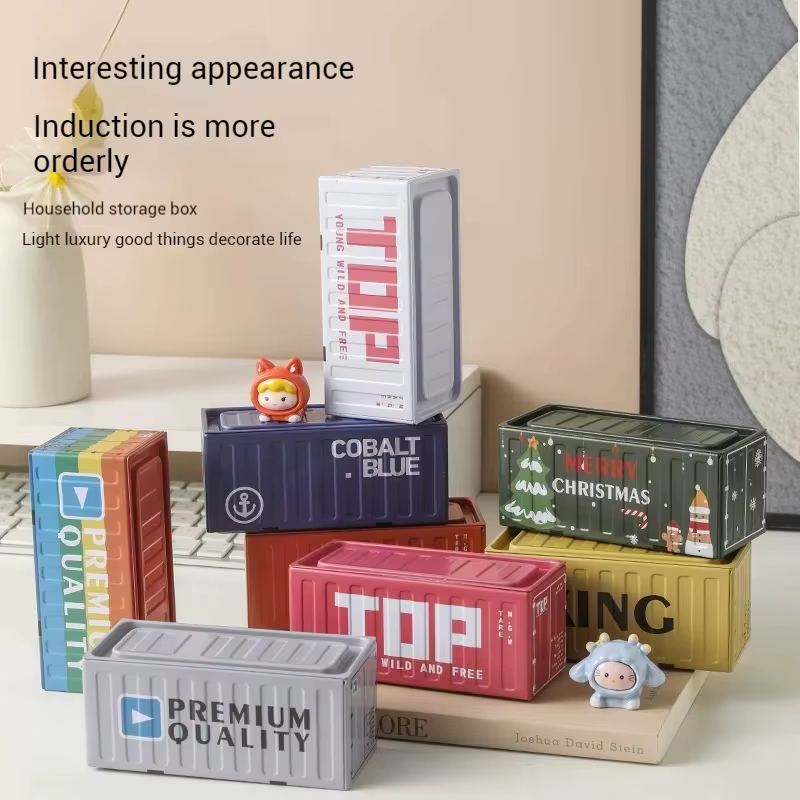 Conteneur de rangement en fer Compact, organisateur de bureau créatif, Tube de fournitures de bureau, organisateur de bureau, boîte en métal, Mini conteneur ﻿