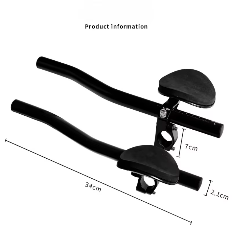 Extension de guidon de vélo en aluminium pour triathlon, aérobars, tri-bars, poignées de repos pour VTT