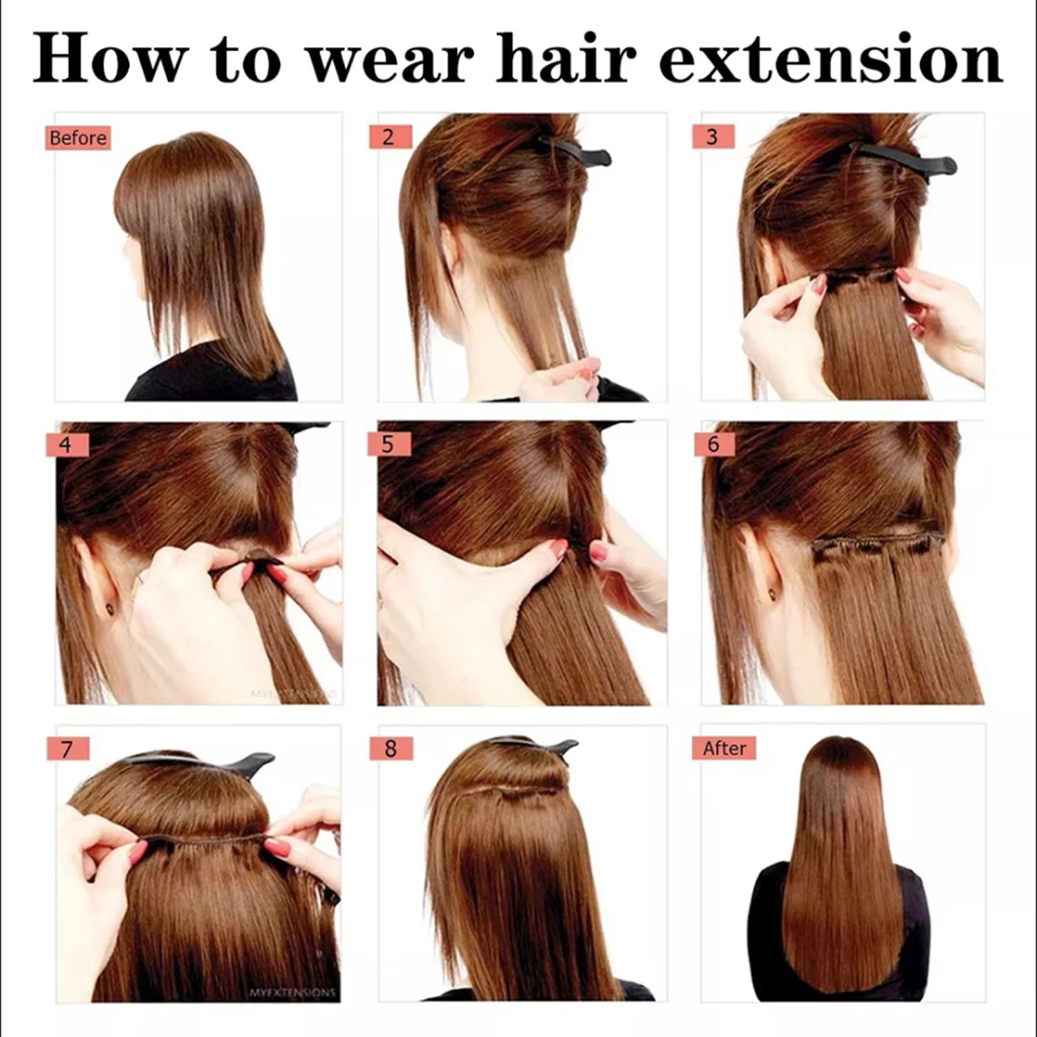 Extensions capillaires synthétiques longues et lisses