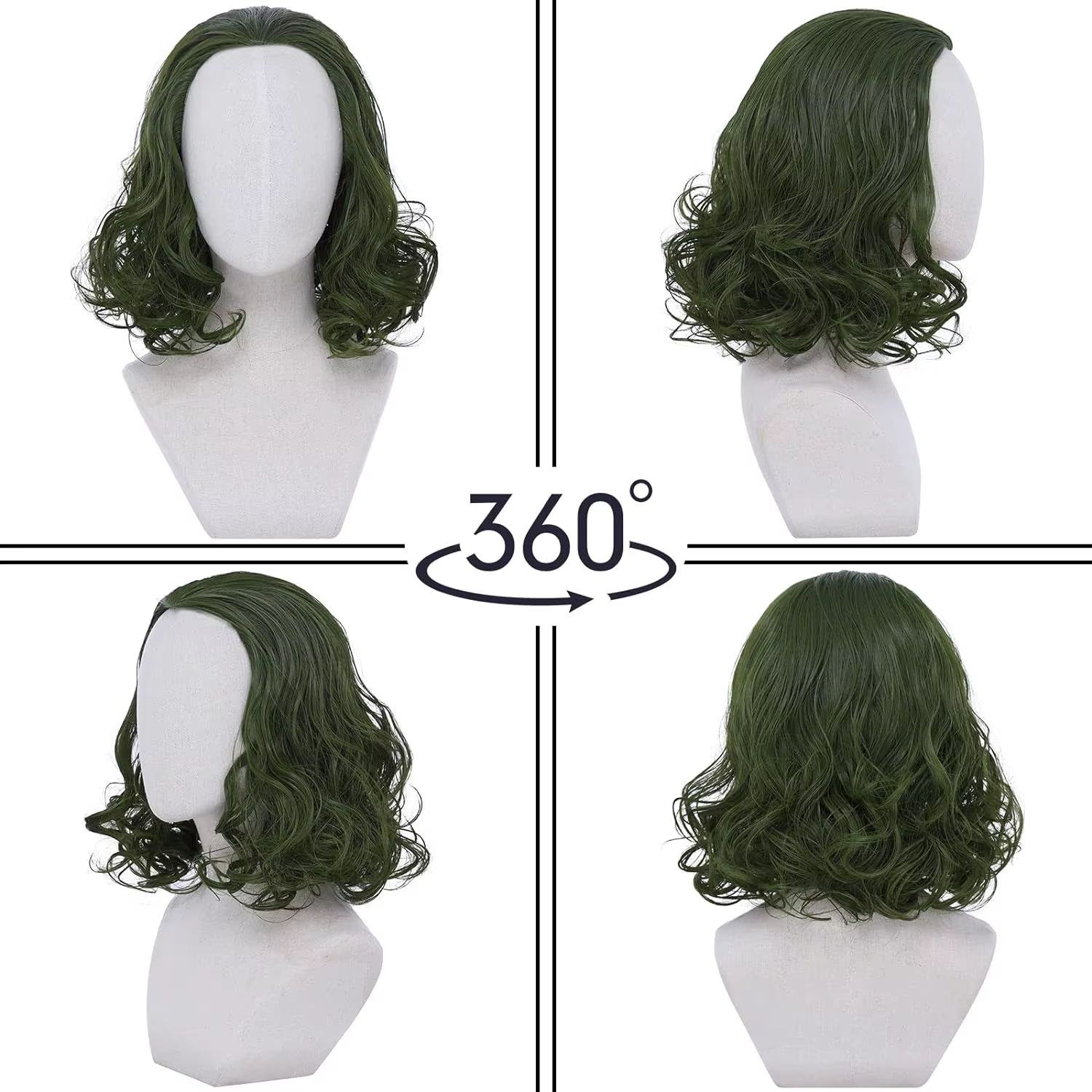 Joker Cosplay Perruque verte pour hommes et femmes – Parfait pour le costume