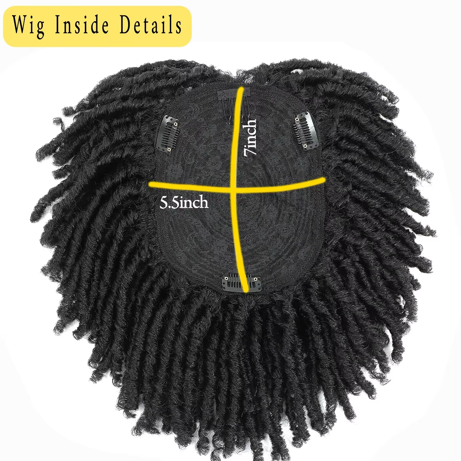 Demi-perruque tressée courte Dreadlock