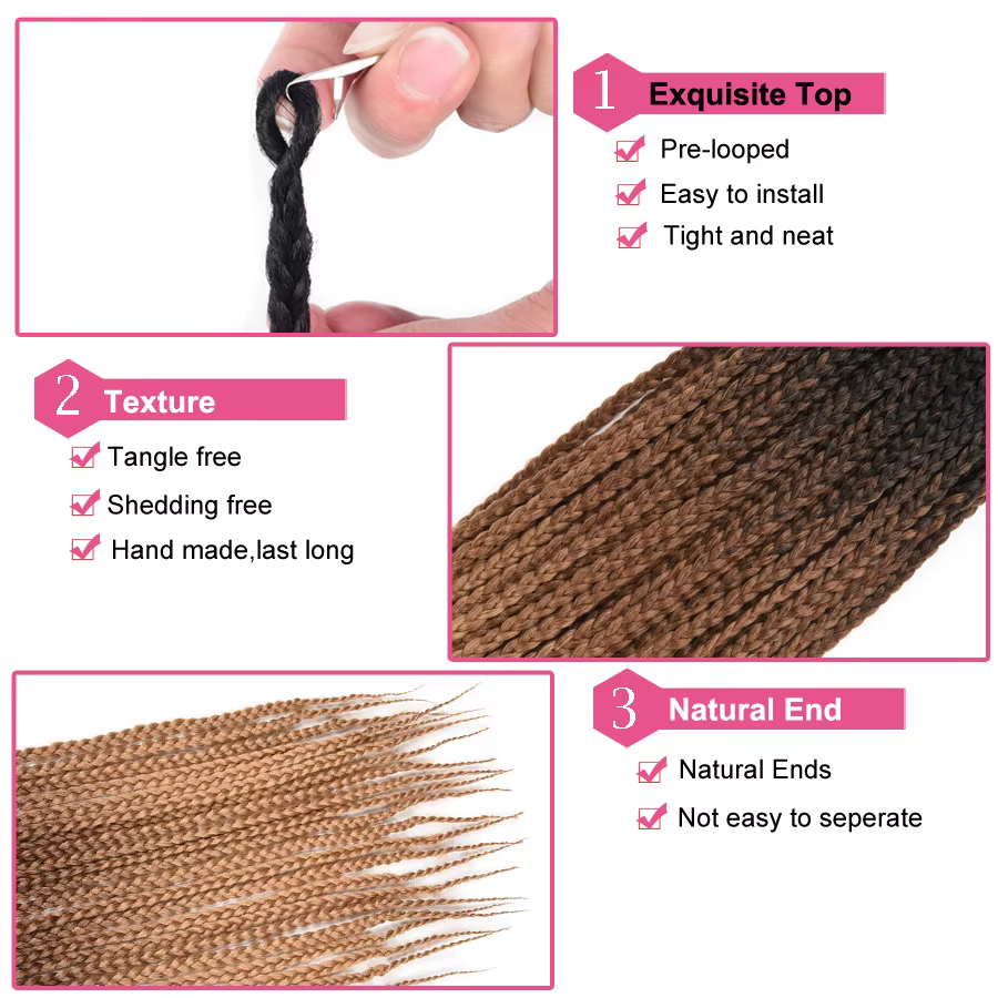 Tresses synthétiques longues 18 24 pouces