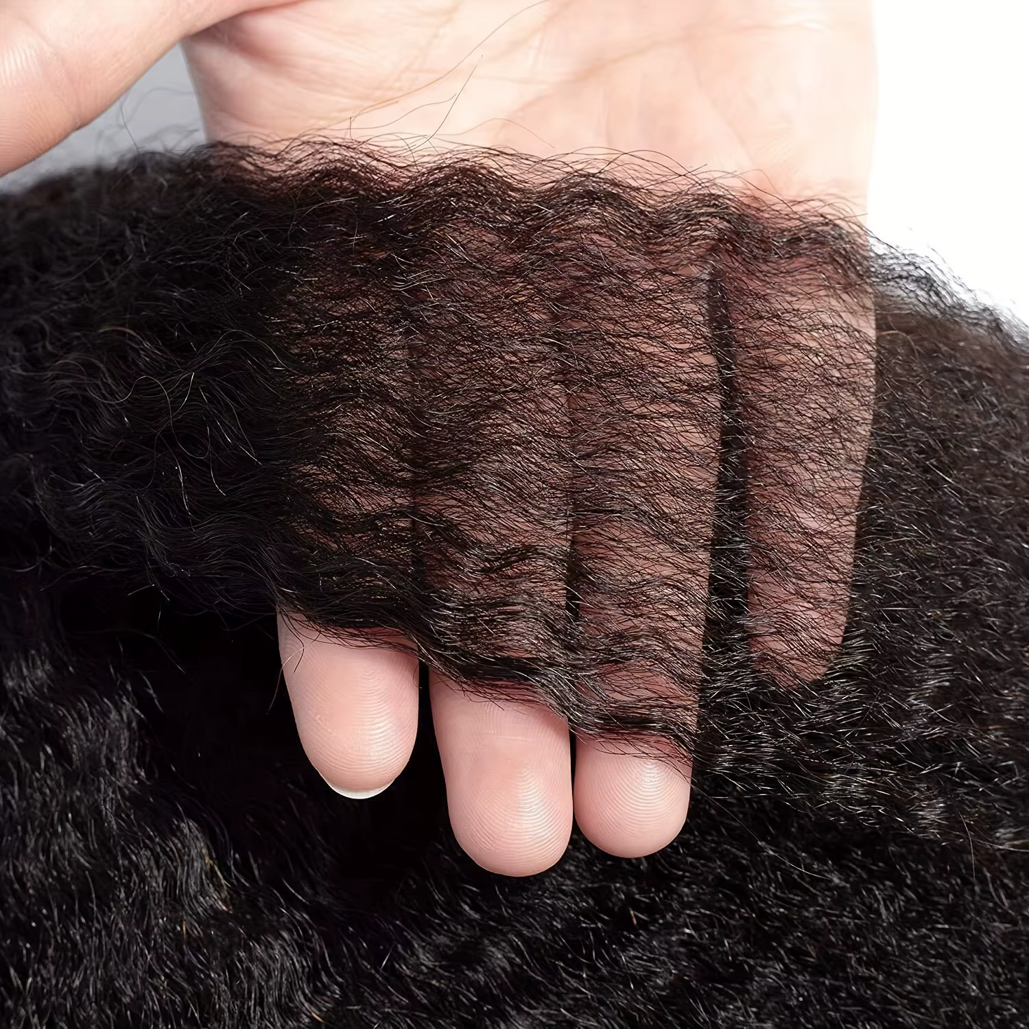 Perruque en fibre synthétique bouclée