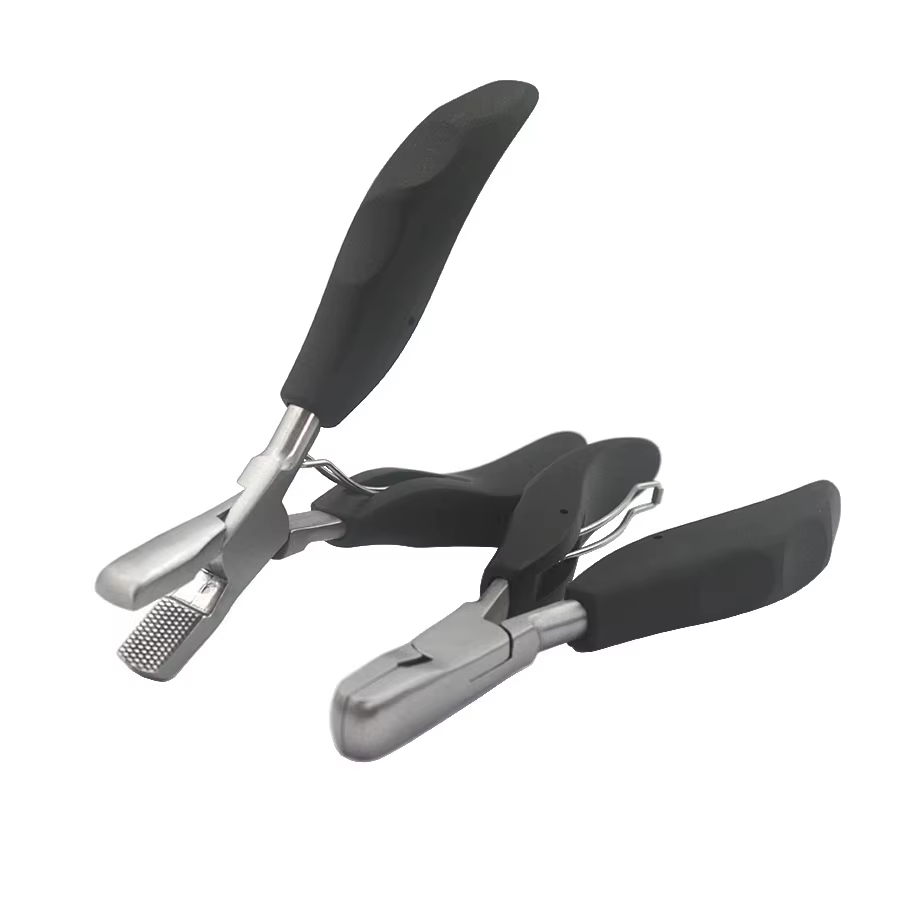 Pince d'extension de cheveux de Type U noir de 5.5 pouces, 1 pièce/lot, pour la fabrication d'extension de cheveux pré-collés