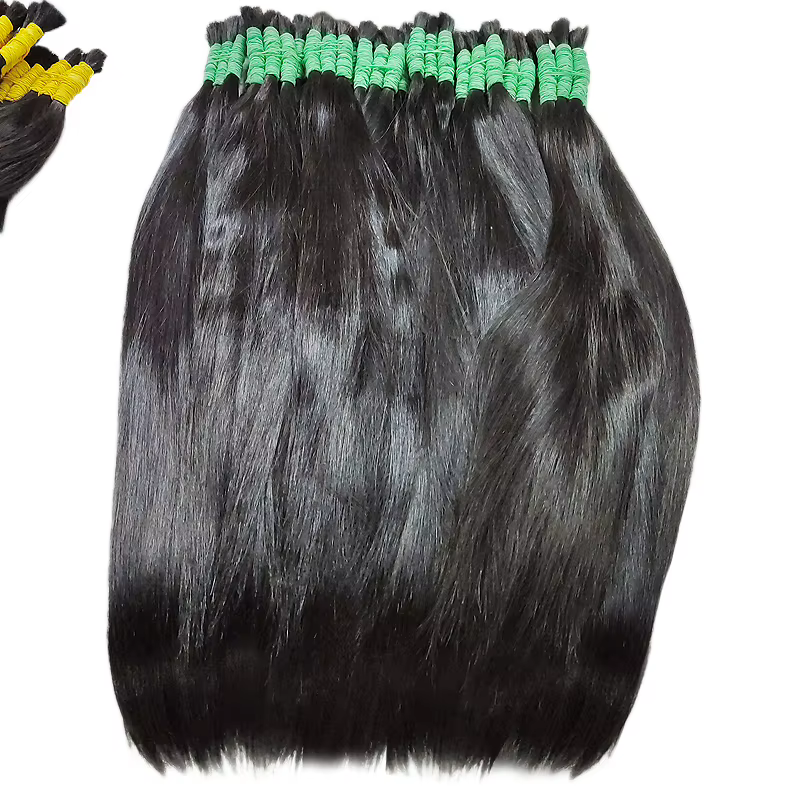 Gros cheveux humains pour tressage droit indien vendeur