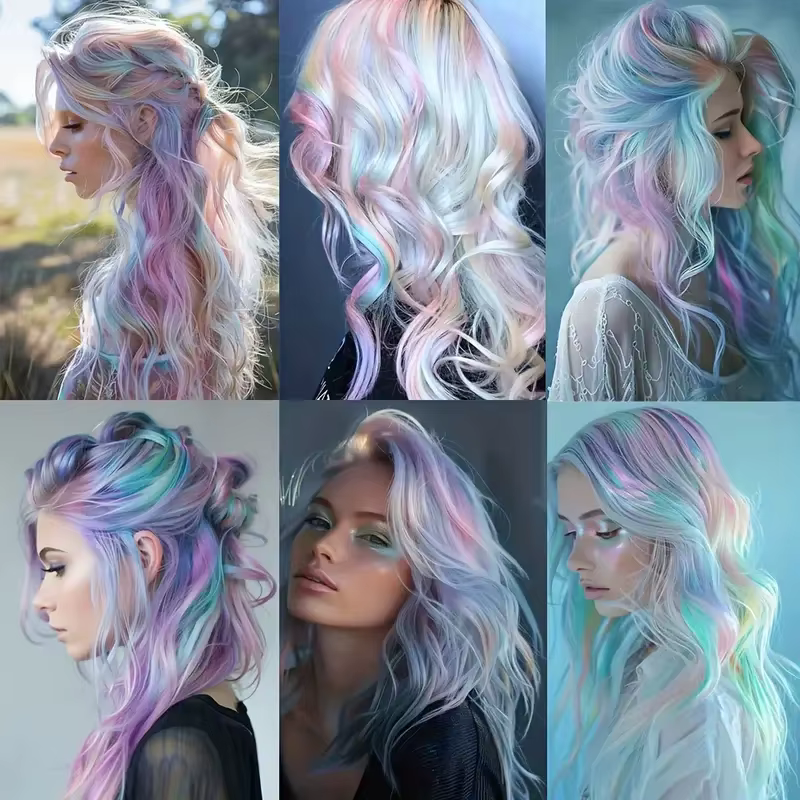 Extensions de cheveux licorne 6 pièces 22 pouces