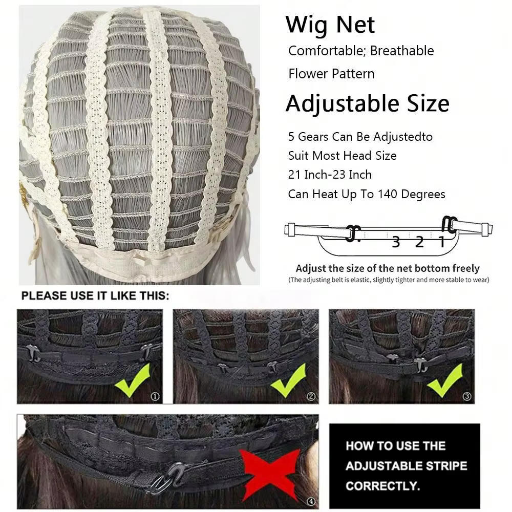 Perruques synthétiques longues ondulées blondes, partie centrale avec Clip queue de cheval, perruque moelleuse de Cosplay de jeu animé pour fête quotidienne