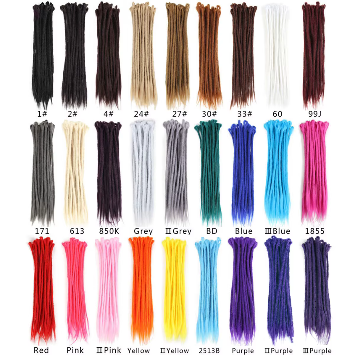 Extensions de dreadlocks fines