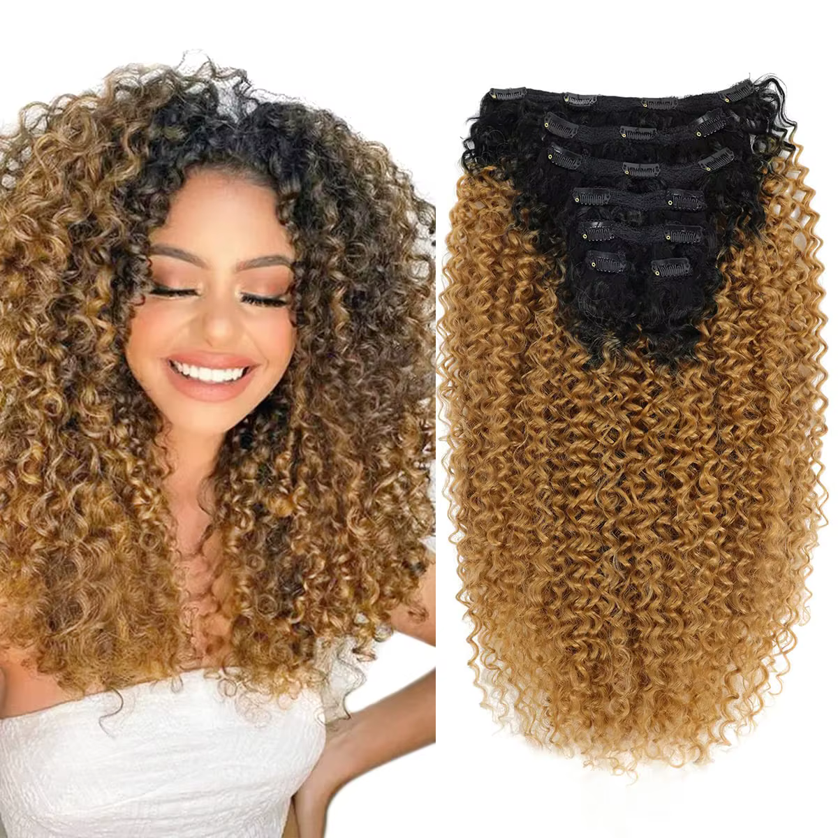 Extension Capillaire Synthétique à Clips pour Femme