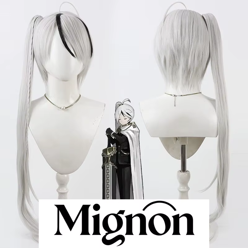 Mignon bibliothèque de Ruina Yan Vismok Cosplay perruque queue de cheval détachable