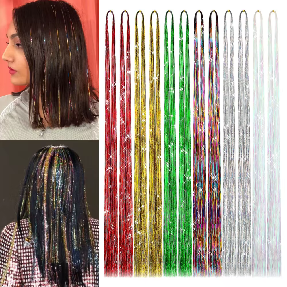 Extensions de cheveux scintillants pour femmes