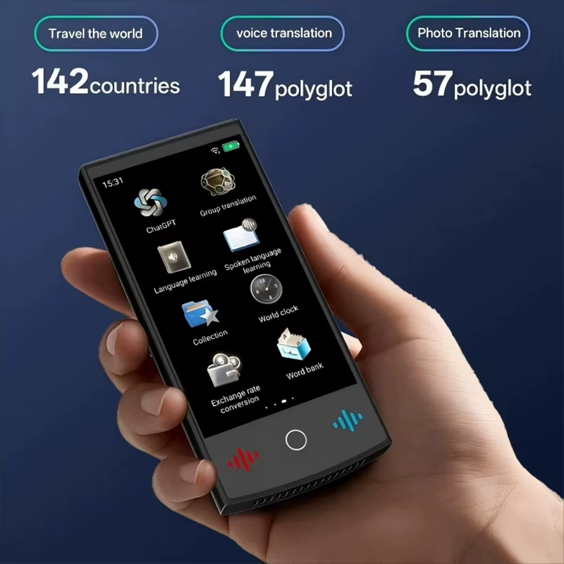 Traducteur vocal intelligent portable T26, 147 langues, traduction en temps réel, instantanée, en ligne et hors ligne, machine de traduction pour les voyages d'affaires