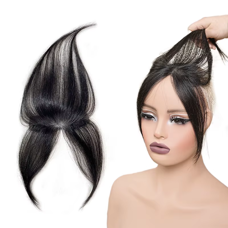 Extensions de cheveux naturels à clipser pour le front et les tempes