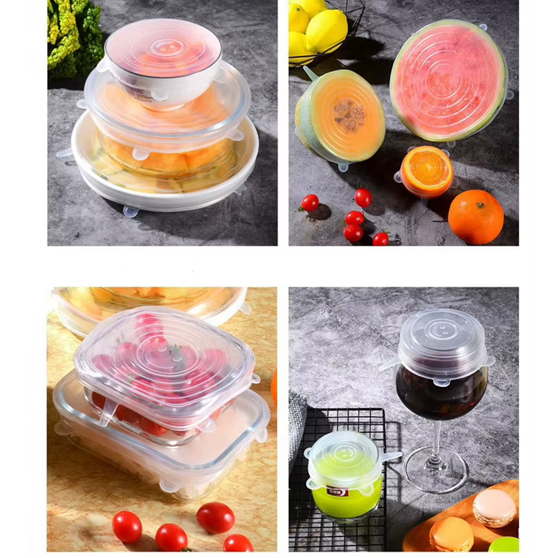 Couvercles extensibles en Silicone, réutilisables et hermétiques, pour conserver les aliments frais, bol extensible, ustensiles de cuisine