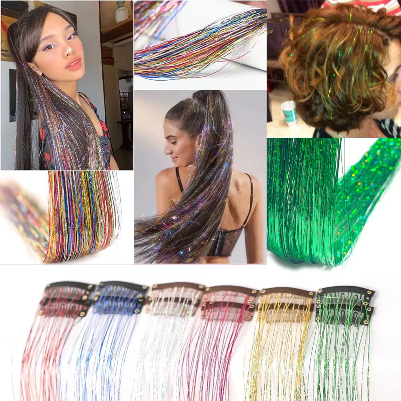 Extensions de cheveux synthétiques de 20 pouces - Ensemble de 12 accessoires