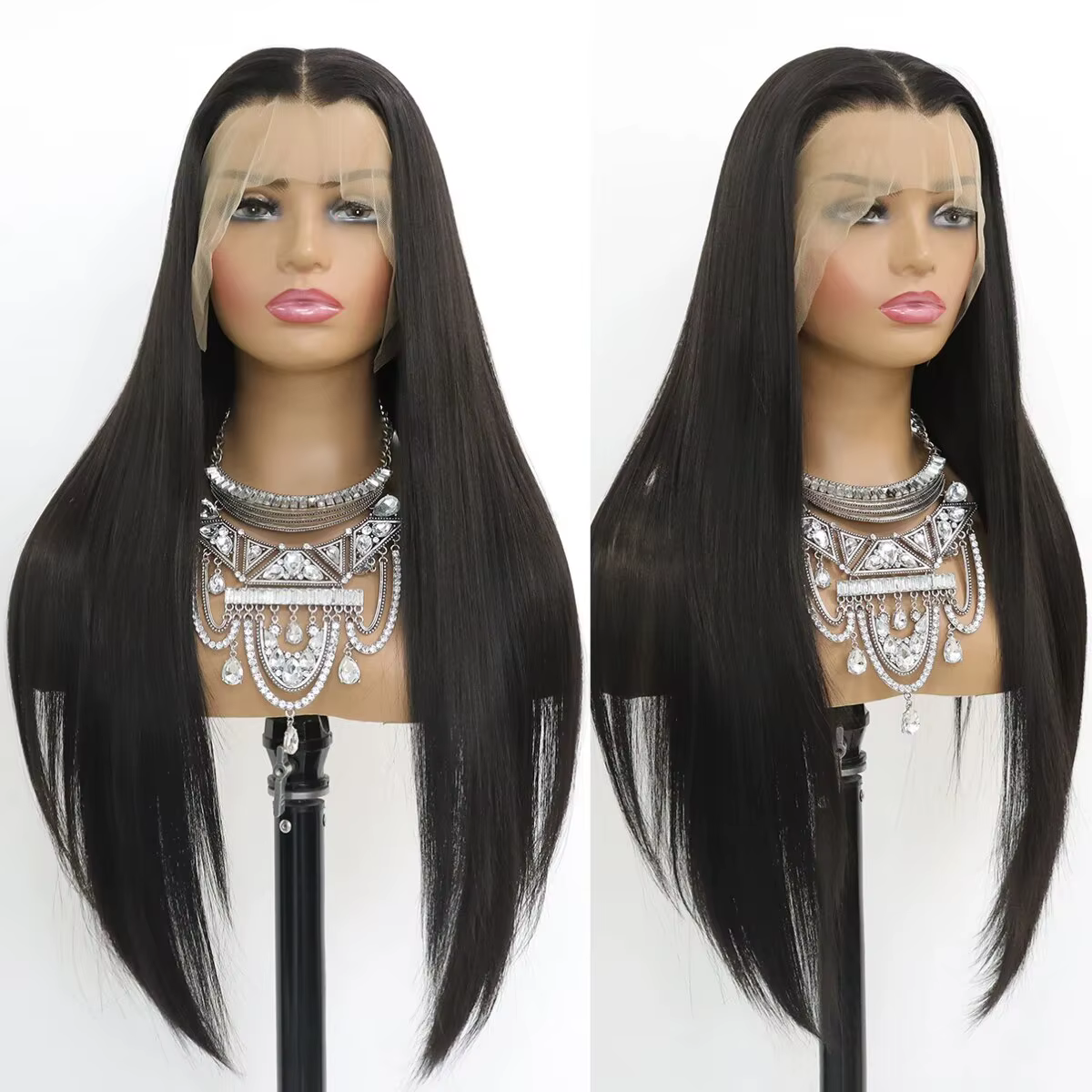 Perruque Lace Front Wig Synthétique HD Sans Colle