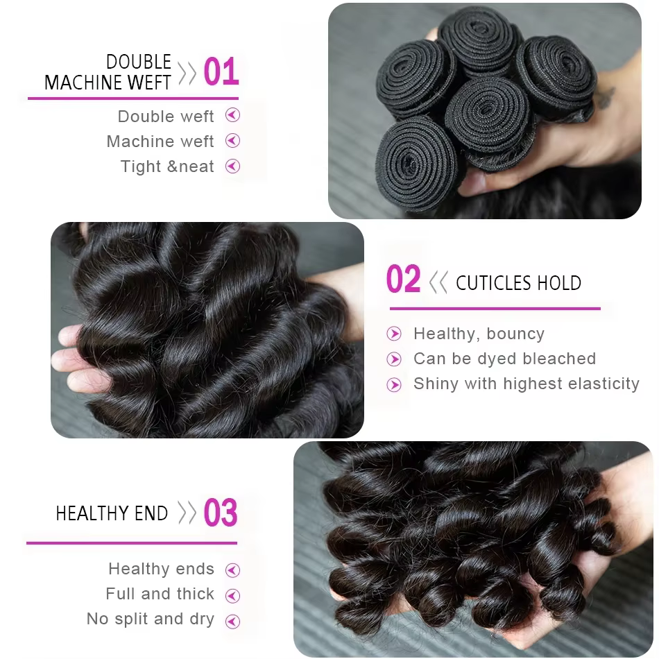 Extensions de cheveux humains bruts