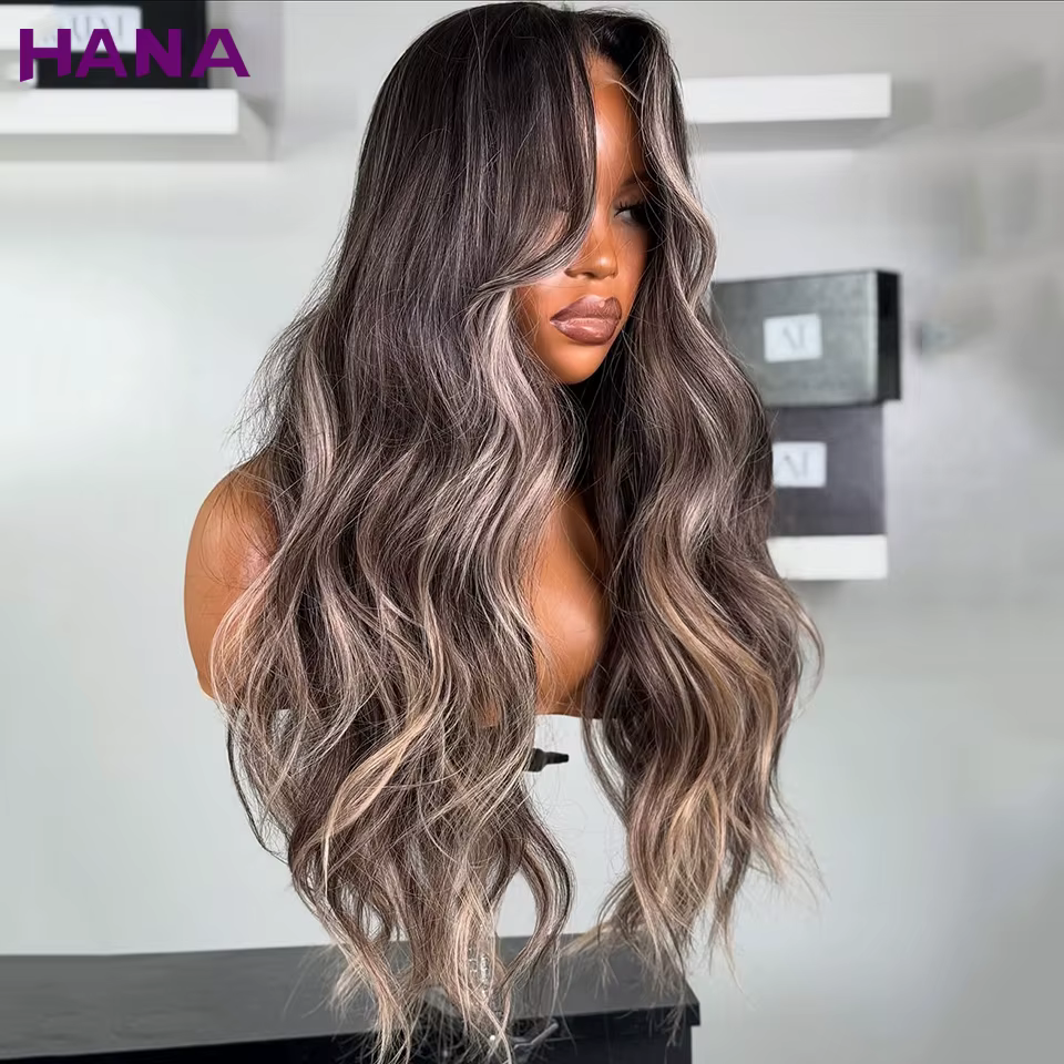 Perruque à cordon de serrage 13x4 13x6 Lace Frontal Wig Body Wave Highlight Blonde Black Colored PrePlucked 5x5