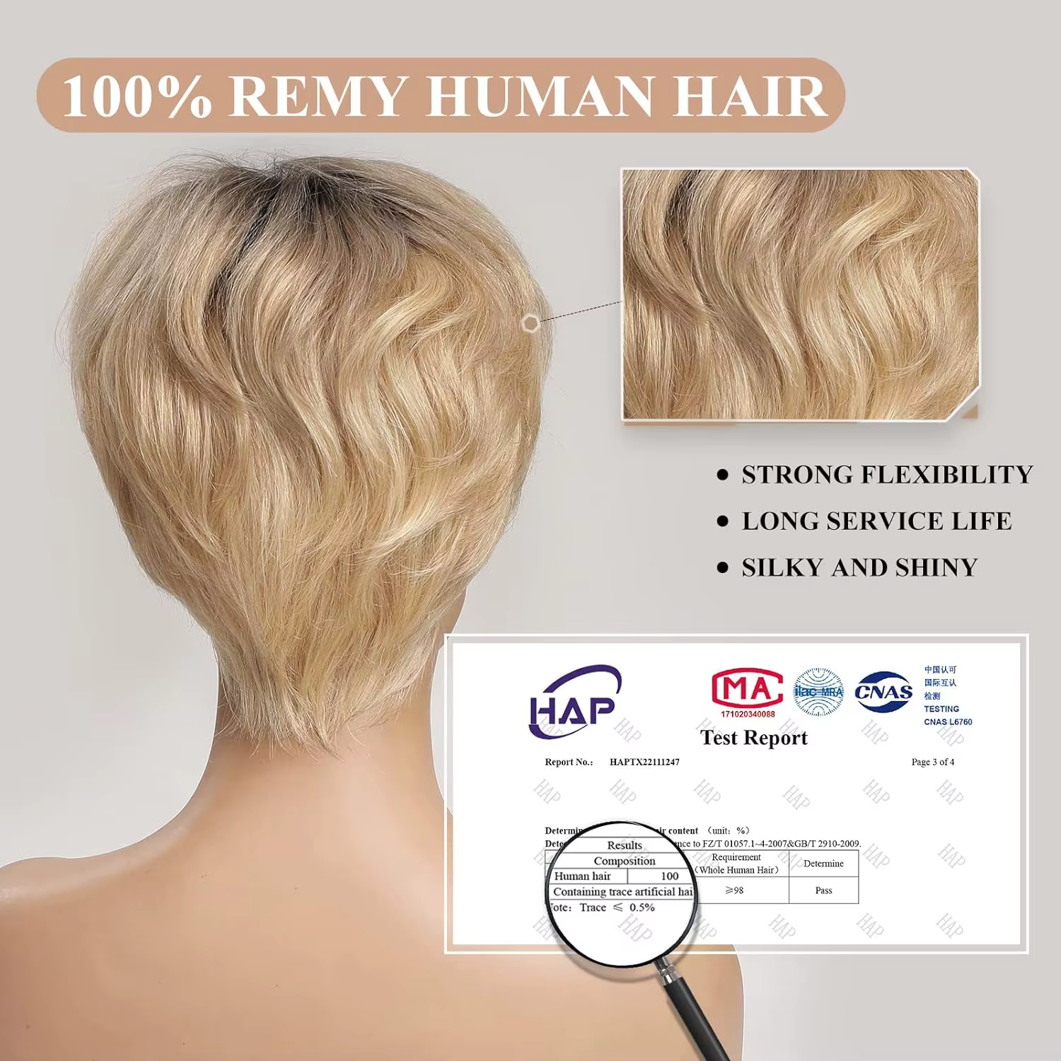 Perruque Lace Front Wig 100% naturelle Remy