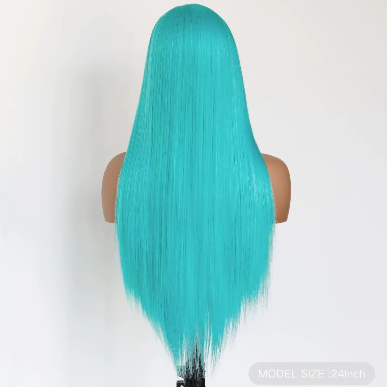 Perruque Lace Front Wig synthétique de couleur bleu menthe