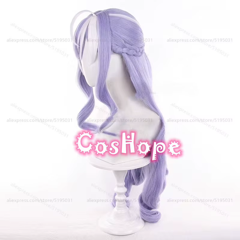 ZZZ Vivian Cosplay perruque 80 cm longue bouclée violet blanc
