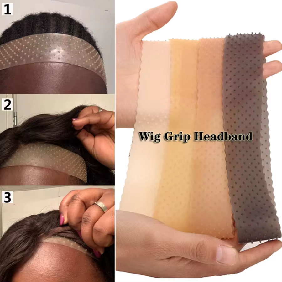Bandeau antidérapant en silicone pour perruque