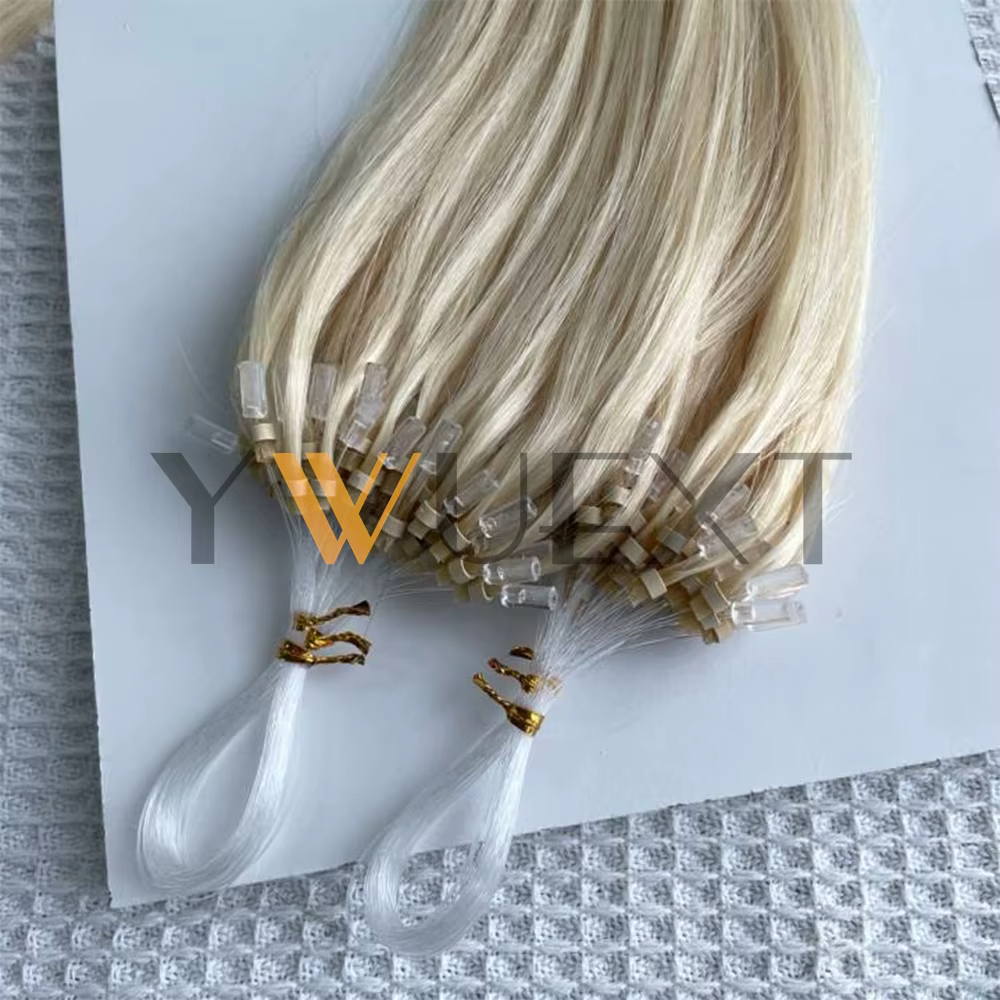Micro boucle anneau Extensions de cheveux humains 12 "-20" naturel noir brun blond lien