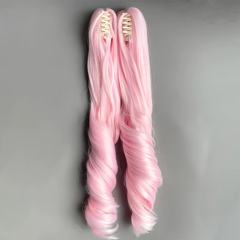 Perruque romaine dégradée personnalisable de 25 cm en soie douce, détachable, à clipser, modèle pour figurines d'action, accessoires de décoration de scène