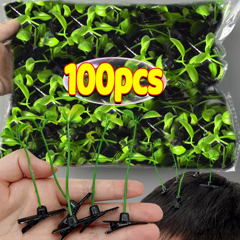 Pinces à cheveux mignonnes en forme de pousses de haricots
