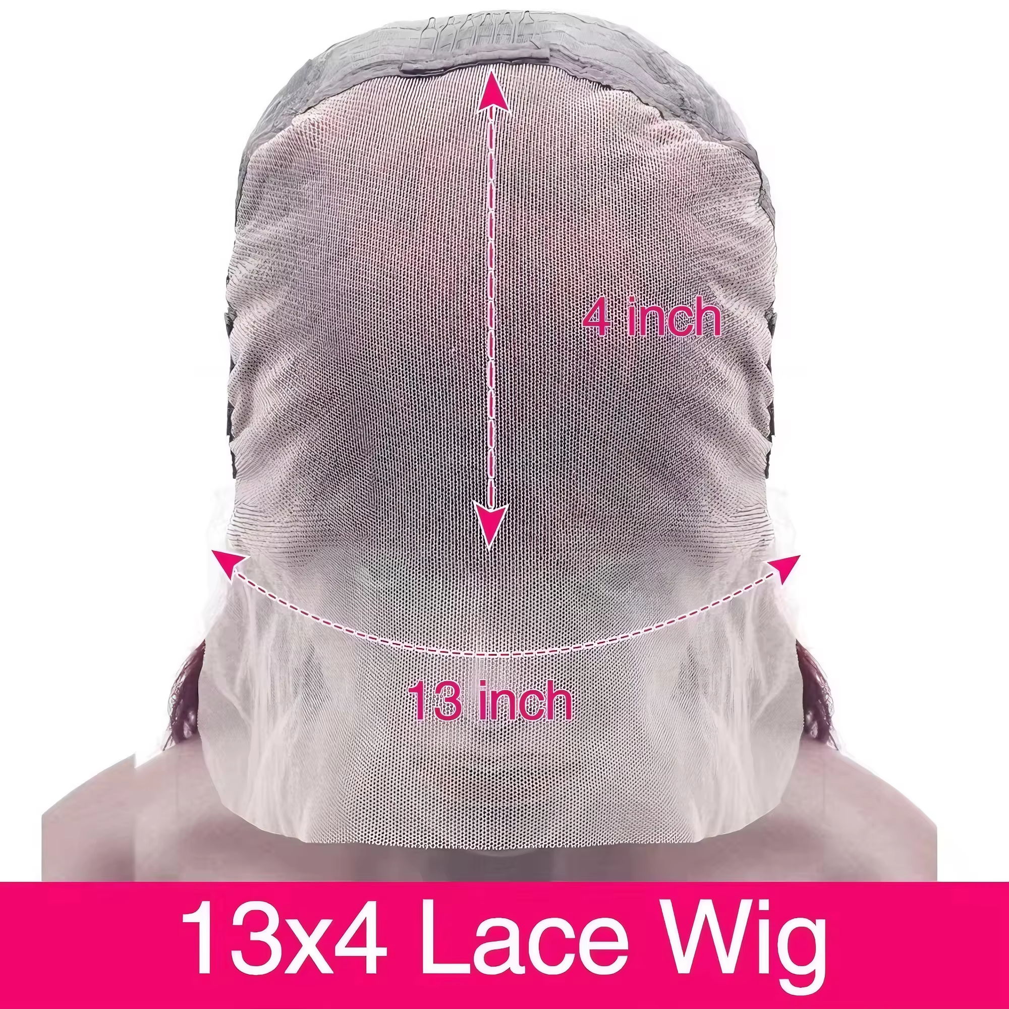 Perruque frontale en dentelle transparente HD 13x4 pour femme