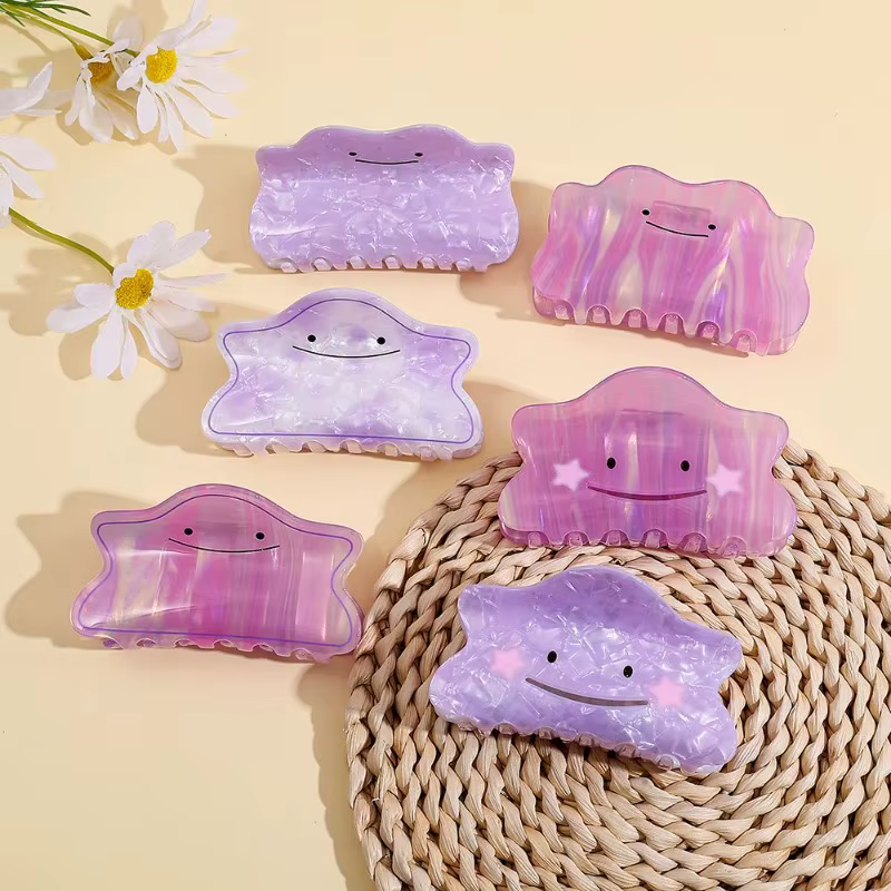 Pince à cheveux Ditto, motif dessin animé créatif