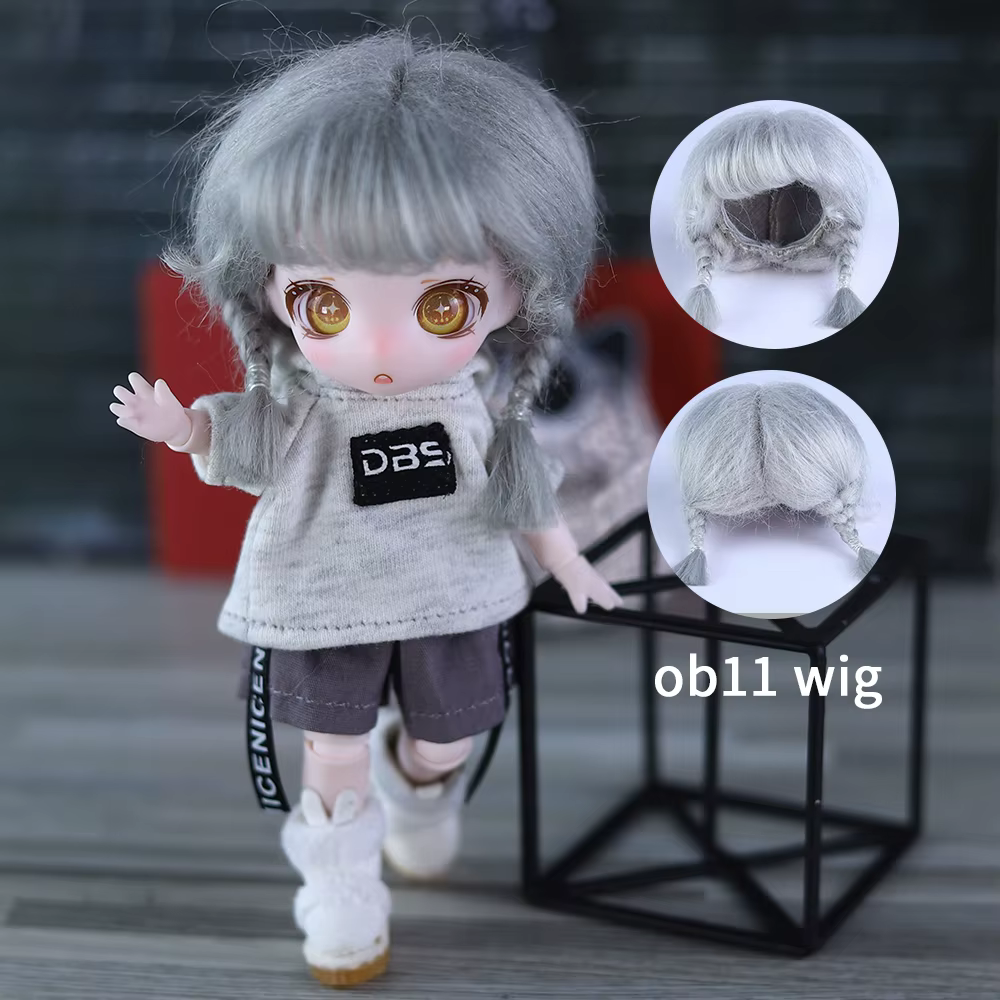 DBS Dream Fairy BJD OB11 MAYTREE accessoire de poupée perruque de remplacement 1/12 tête