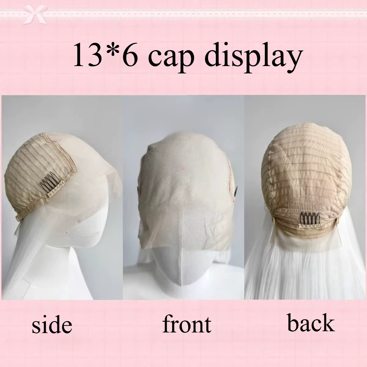 13*6 perruque avant en dentelle blanche pour les femmes 26 pouces perruques de cheveux longs raides fibres de haute
