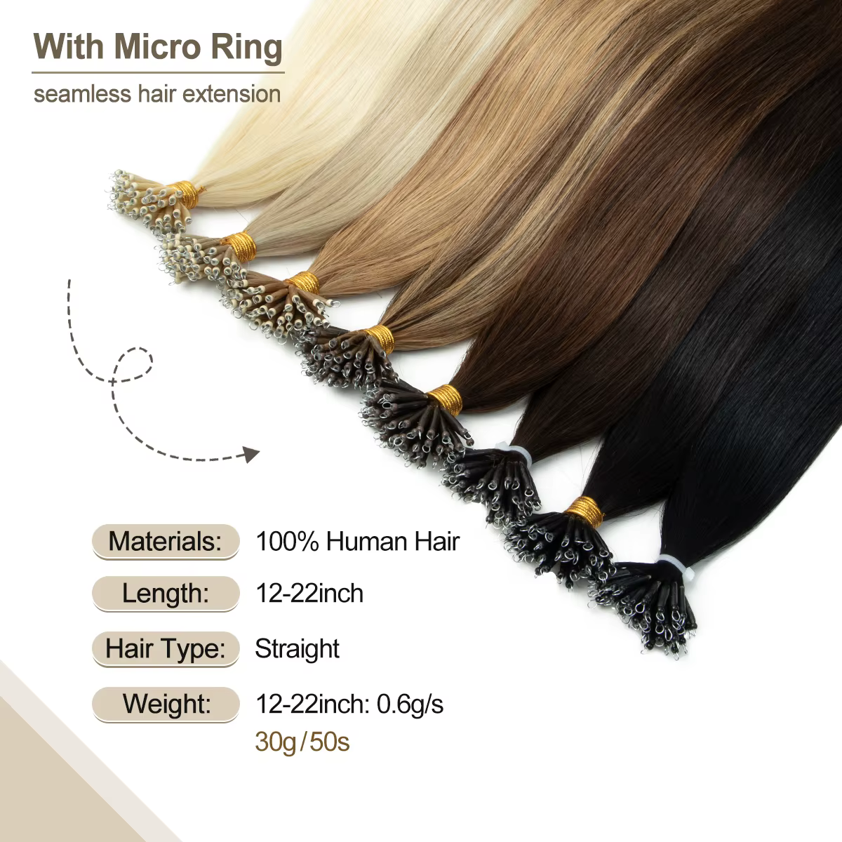 Extensions capillaires MRSHAIR Nano en cheveux humains