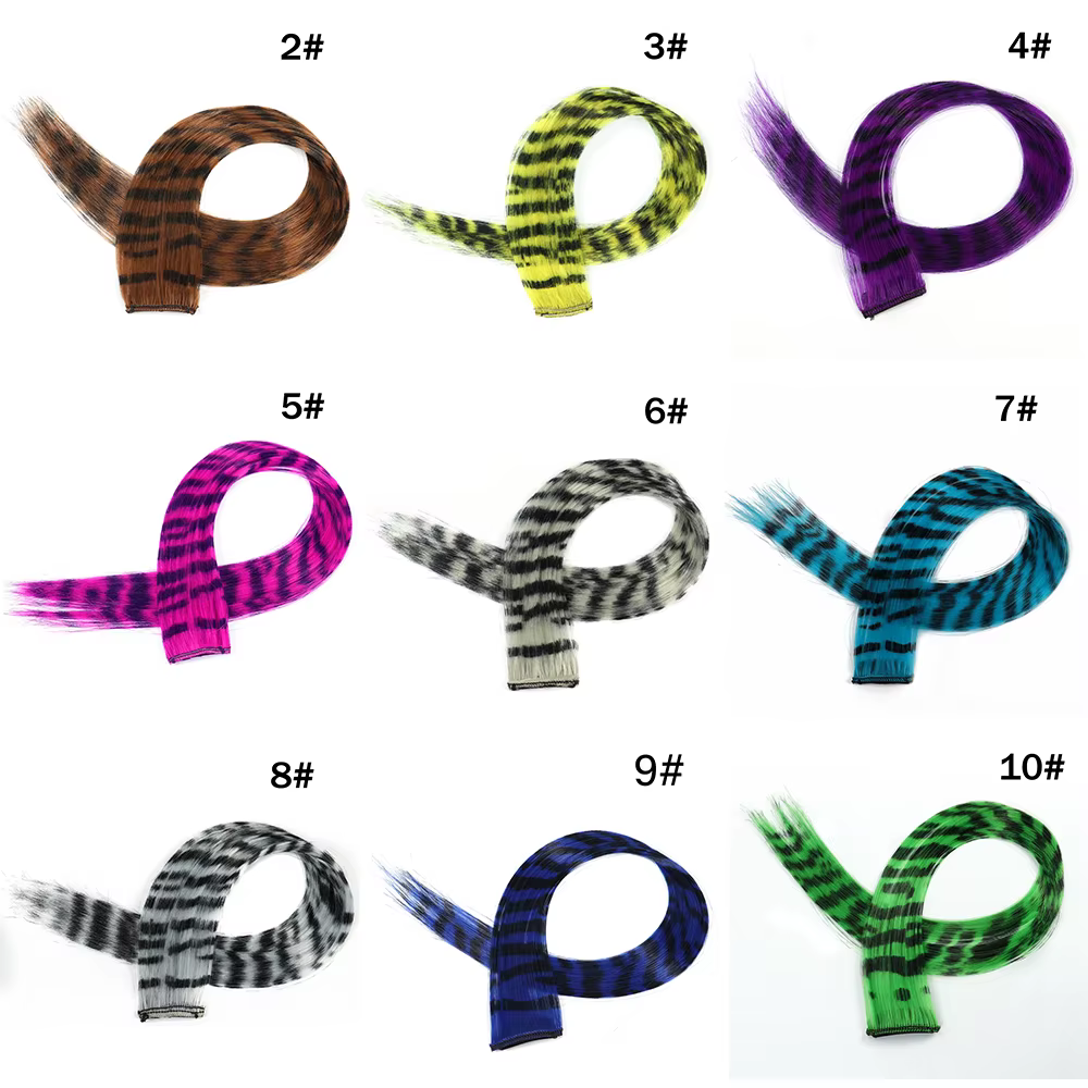 Extension de cheveux synthétiques 18 "longue ligne droite femmes haute température pince dans l'extension