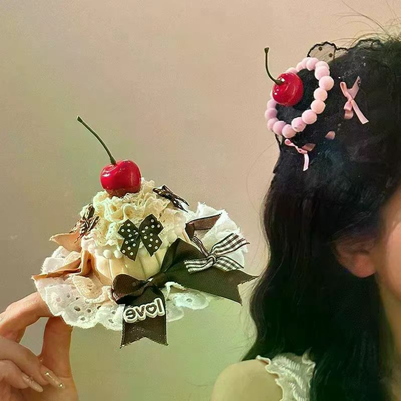 Pince à cheveux Lolita en dentelle