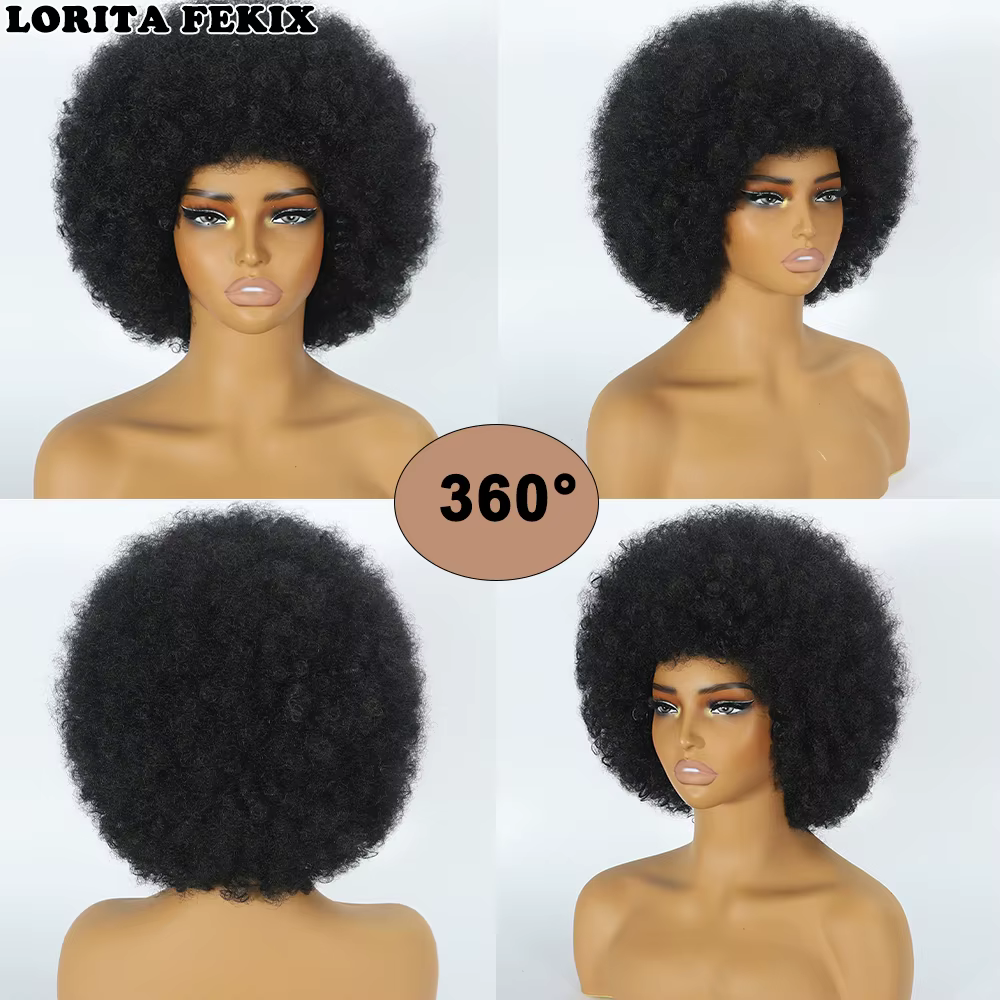 Perruques Afro bouclées des années 70 pour femmes noires