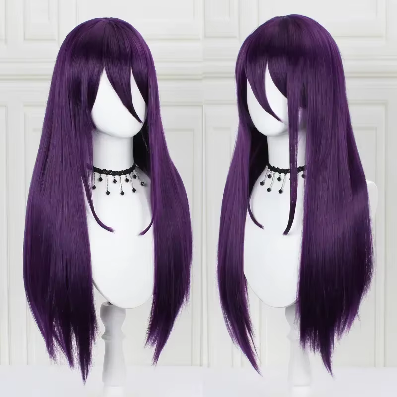 Perruque longue et droite synthétique pour cosplay