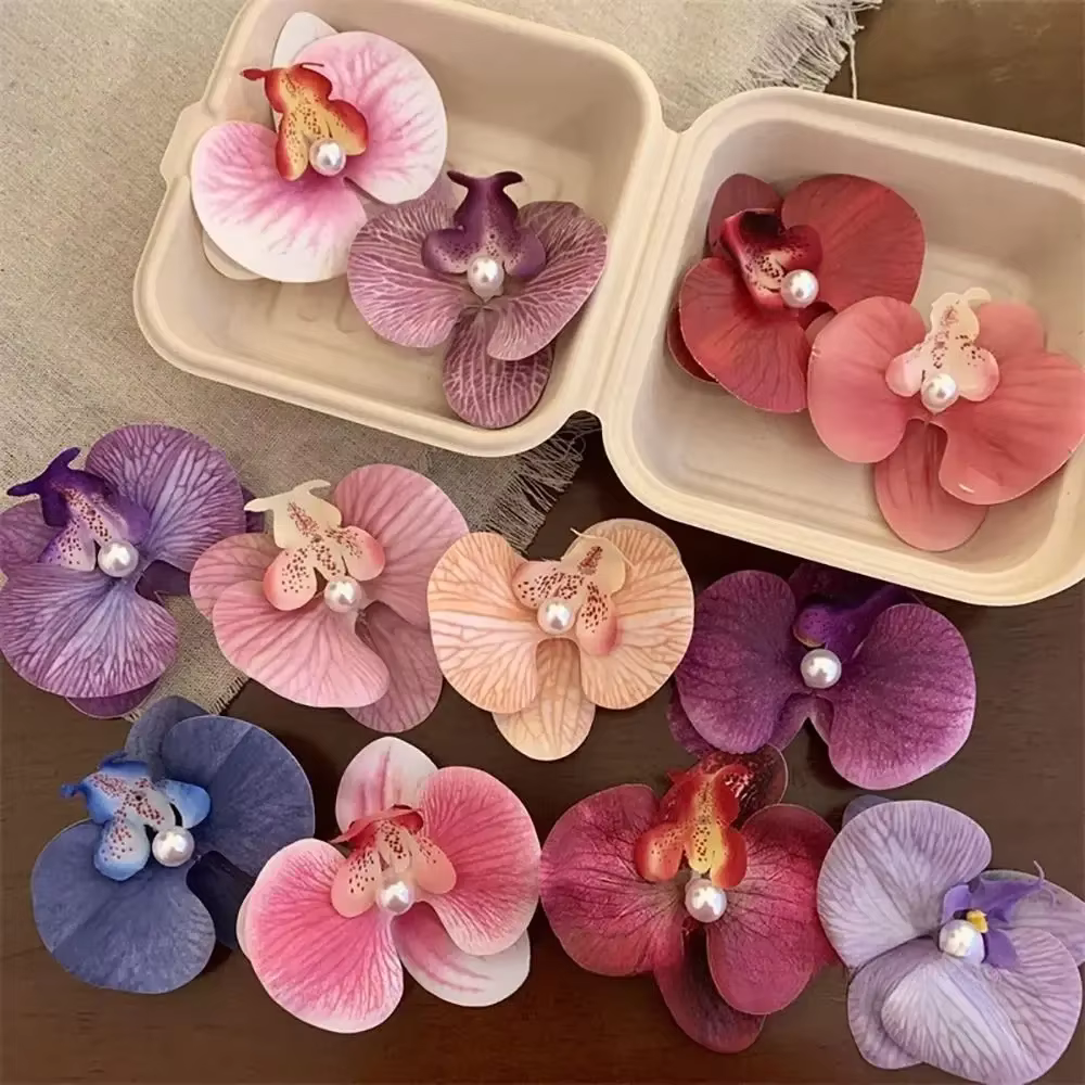 Pince à cheveux perle phalaenopsis